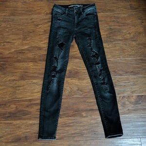 AEO ripped skinny jeans